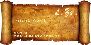 Leicht Zsolt névjegykártya